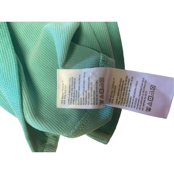 Tommy Bahama Men's Collared Henley Style Short Sleeve Aqua Blue Polo Shirt Sz L - Picture 10 of 12